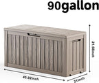 EasyUp 90 Gallon Outdoor Deck Box Waterproof, UV Resistant Resin Outdoor - Image 2