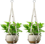 USLAI Macrame Plant Hanger Indoor Outdoor, Fits 4 to 15 Inch Pots, Strong by USLAI
