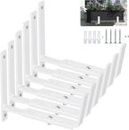 Y&M 6 Pack Adjustable Planter Brackets, Universal Window Box Brackets, Heavy by YM