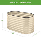 Best Choice Products 4x2x2ft Outdoor Metal Raised Garden Bed, Oval Deep Root - Image 7
