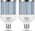 2 Pack 280W Equivalent LED Corn Light Bulb, 4000 Lumen 6500K Cool White by FanNicoo