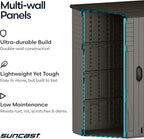 Suncast Outdoor Storage Cabinet Waterproof Resin Vertical Outdoor Storage Shed - Image 7