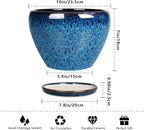 10 Inch Ceramic Planter Pot, Ceramic Plant Pot - Image 3