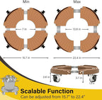 Goovilla Plant Stand with Wheels Heavy Duty, Rolling Plant Stand/Dolly/Roller - Image 3