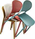 2xhome Set of 3 Patio Dining Chairs | Modern Stackable Outdoor Pool Side Chair - Image 6