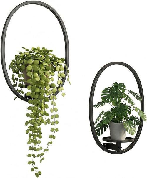 2 Pack Plant Stand Indoor Outdoor Hanging Planters by NUZZERO