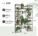 Metal Plant Stand Outdoor 62.2" Tall Plant Shelf - Image 3