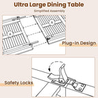 Tangkula 71" Outdoor Dining Table - Image 7