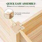 AMERLIFE 8x4 Ft Wood Raised Garden Bed, Durable 15 Inch Depth Planter Box - Image 4