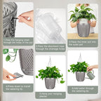 QCQHDU Self Watering Hanging Pots, 2 Pack 5.7 Inch Hanging Planters - Image 6