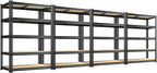REIBII 2400LBS Storage Shelves 5 Tier Garage Shelving Heavy Duty Adjustable by REIBII