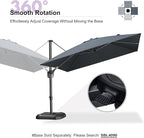 PURPLE LEAF 10 Feet Patio Umbrella Outdoor Cantilever Square Umbrella Aluminum - Image 8