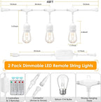 Mlambert 3 Color Outdoor LED Dimmable String Lights - Image 2