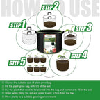 2-Pack 30 Gallon Plant Grow Bags, Thickened Nonwoven Fabric Pots - Image 6