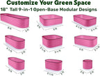 9-in-1 Galvanized Steel Raised Garden Bed // 8×2×1.5 ft Modular Planter - Image 2