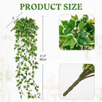 Hollyone 2pcs Artificial Hanging Plants 31" Fake Ivy Vine Faux Ivy Leaves - Image 2