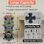 GameXcel Vertical Planter 5 Tier Stackable Planters Garden Planters Strawberry - Image 4