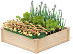 Giantex Raised Garden Bed, Wood Planter Box, Outdoor Square Garden Bed by Giantex