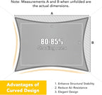 Artpuch Waterproof Sun Shade Sail, UV Resistant Rain Canopy, Curved Edges Shade - Image 5
