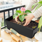 CADUKE 6 PCS Railing Planter Boxes, 17 Inch Deck Rail Planters - Image 5