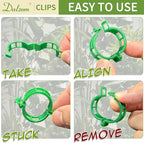 Dalzom® 300Pcs Tomato Clips, Plastic Trellis Clips Plant Support Clips - Image 3