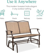 Best Choice Products 2-Person Outdoor Patio Swing Glider Steel Bench Loveseat - Image 7