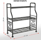 GIOTORENT Plant Stand Outdoor Indoor 3 Tier Metal Waterproof - Image 3