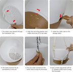10 inch Self Watering Hanging Planters, 2 Pack Hanging Baskets - Image 4