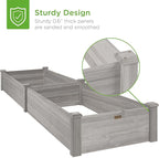 Best Choice Products 8x2ft Outdoor Wooden Raised Garden Bed Planter - Image 5