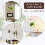 Juexica 4 Pcs Plant Hanger Wooden, 8 Inch Hanging Plant Hooks - Image 6