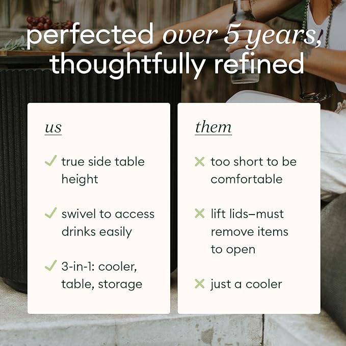 Veradek Outdoor Cooler Side Table - 2 in 1 - Designed - Image 8