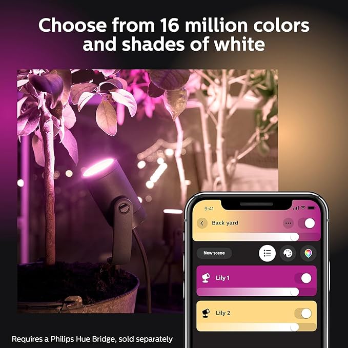 Philips Hue Lily Outdoor Smart LED Spotlight - Image 4
