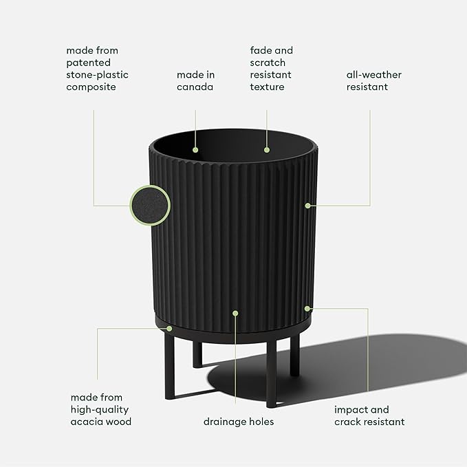 Veradek Demi Series Round Planter w/ Stand - Image 2