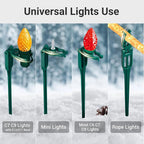 SURAIELEC 50 PCS Christmas Light Stakes, 9.5" Tall Stakes - Image 3