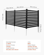 VEVOR 3 Panels Outdoor Privacy Screen, 50 x 48 in Air Conditioner Fence - Image 7