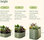 Vego garden 17" Tall 42" Round Raised Garden Bed Metal Raised Bed Planter Box - Image 9