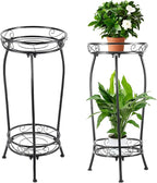 Plant Stand Indoor Outdoor，Tall Black Metal Rustproof Stable Plant Stands，2 - Image 7