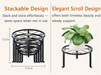 5-Pack Metal Plant Stand Indoor Outdoor Decoration Small Plant Holders - Image 5