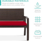 Best Choice Products Outdoor Bench 2-Person Wicker Garden Patio Benches Seating - Image 6