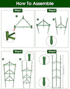 Tomato Cage for Garden, 6 Pack Tomato Trellis for Raised Garden Bed Height - Image 9