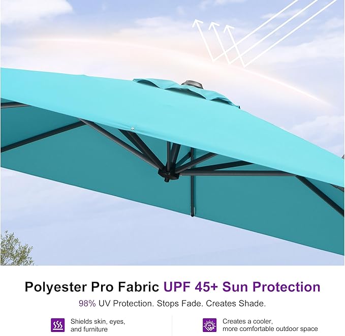 PURPLE LEAF 9'×9' Patio Umbrella - Image 6