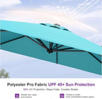 PURPLE LEAF 10 Feet Patio Umbrella Outdoor Cantilever Square Umbrella Aluminum - Image 5