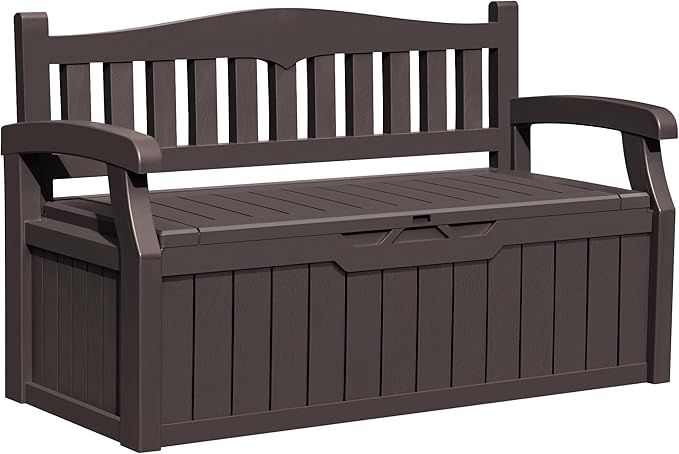 Greesum 80 Gallon Outdoor Storage Bench, Resin Patio Furniture by BuynowfromGreesum
