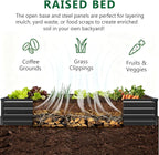 3 Pack 6x3x1FT Galvanized Raised Garden Beds Kit Outdoor Metal Gardening - Image 4