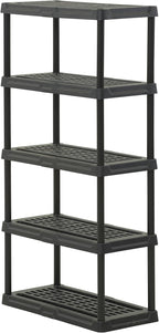 CX 5-Tier Heavy Duty Plastic Storage Shelves that Support up to 150lbs/shelf by Unknown
