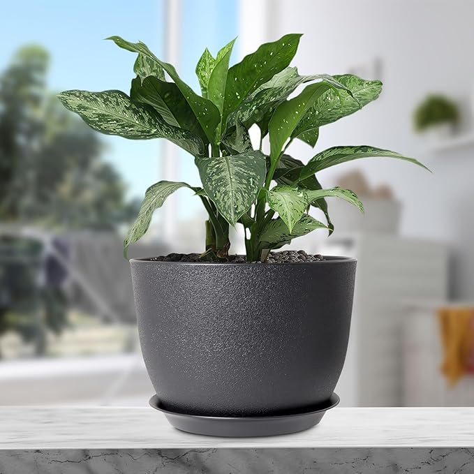 12 inch Large Plant Pots, Plastic Planters - Image 5