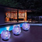 Solar Garden Lights Outdoor Waterproof, 4 Pack 30 LEDs Cracked Glass Ball Light - Image 7