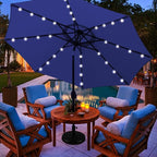 Blissun 9 ft Solar Umbrella 32 LED Lighted Patio Umbrella Table Market Umbrella - Image 6