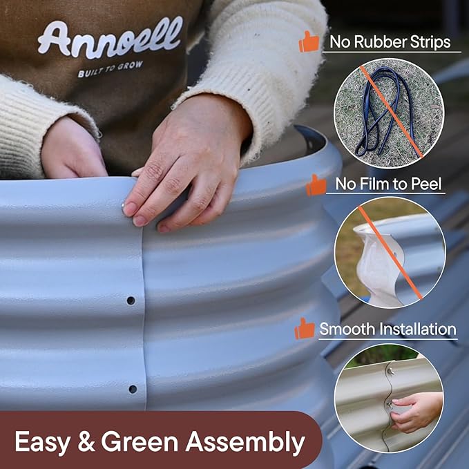 2-Pack Galvanized Raised Garden Bed 8x4x1.5 | 10x2x1.5 ft, Modular Raised - Image 5