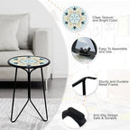 LIFFY Patio Side Table, Indoor Round Accent End Table - Image 4